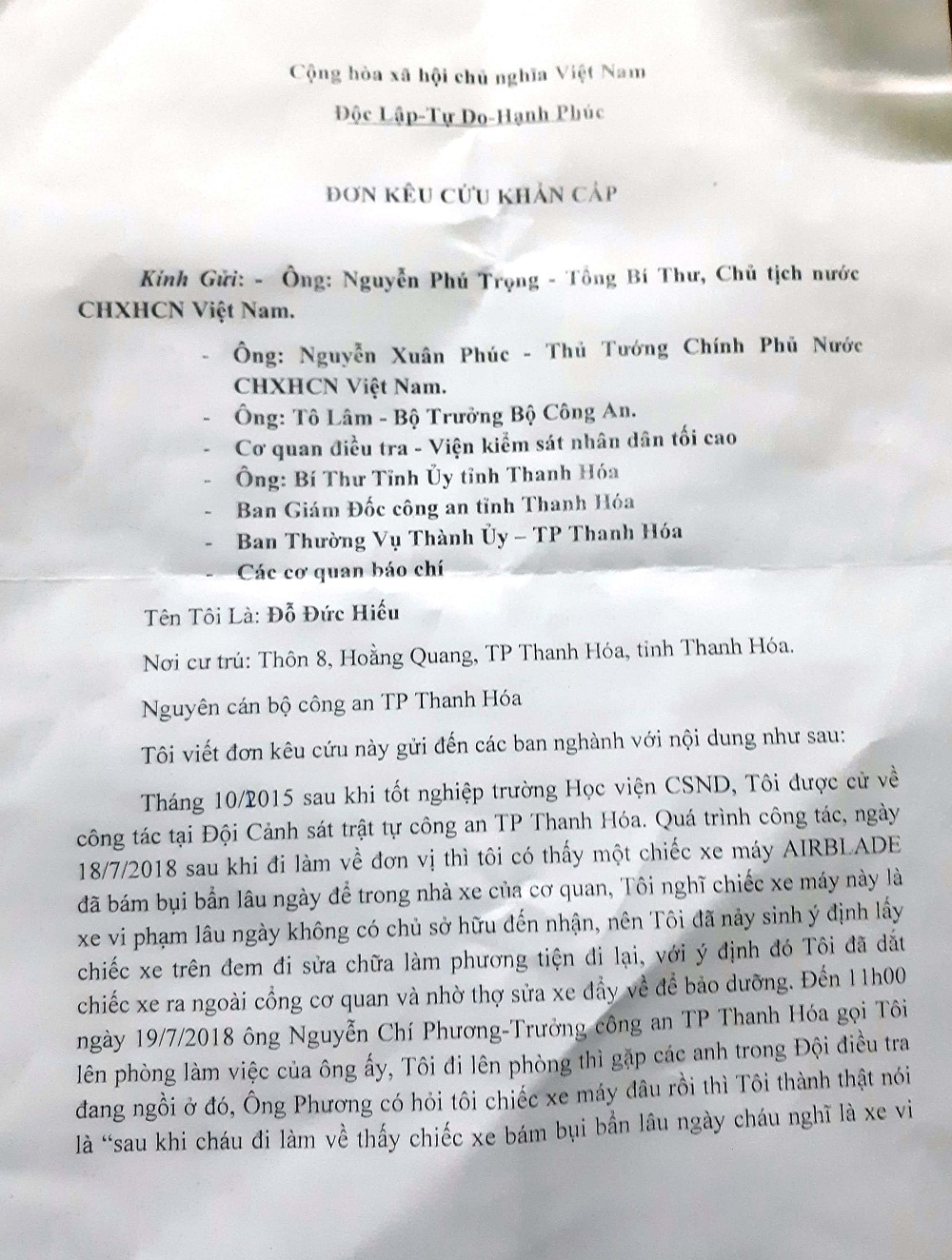 An ninh - Hình sự - Cựu cảnh sát tố cáo Đại tá công an nhận 260 triệu đồng chạy án lên tiếng (Hình 2).