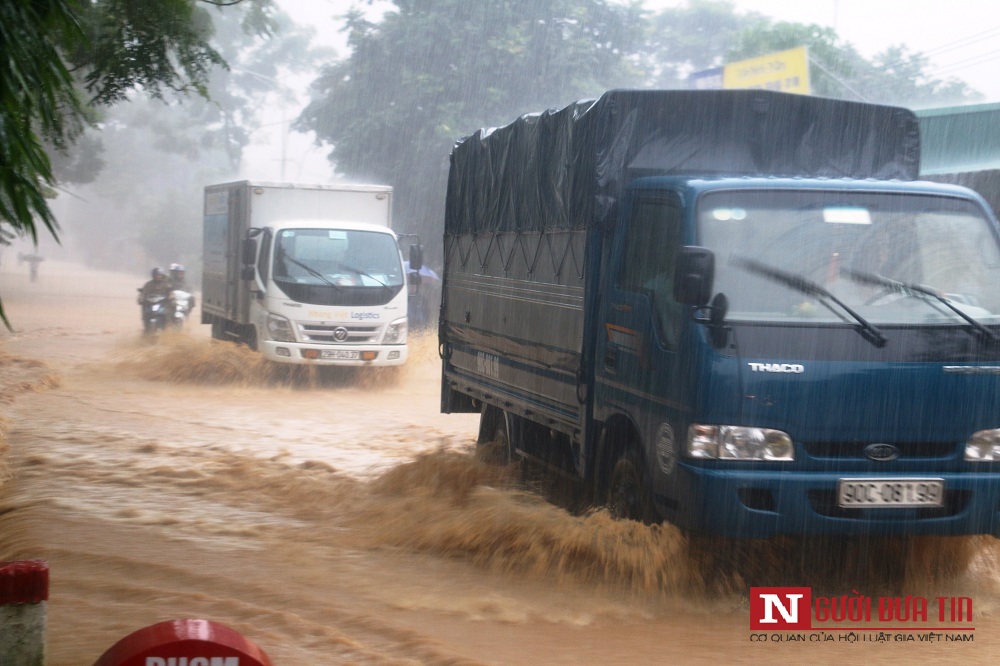 Tin nhanh - Mưa lớn khiến đường Hồ Chí Minh biến thành sông, ô tô rẽ sóng lướt ầm ầm (Hình 15).