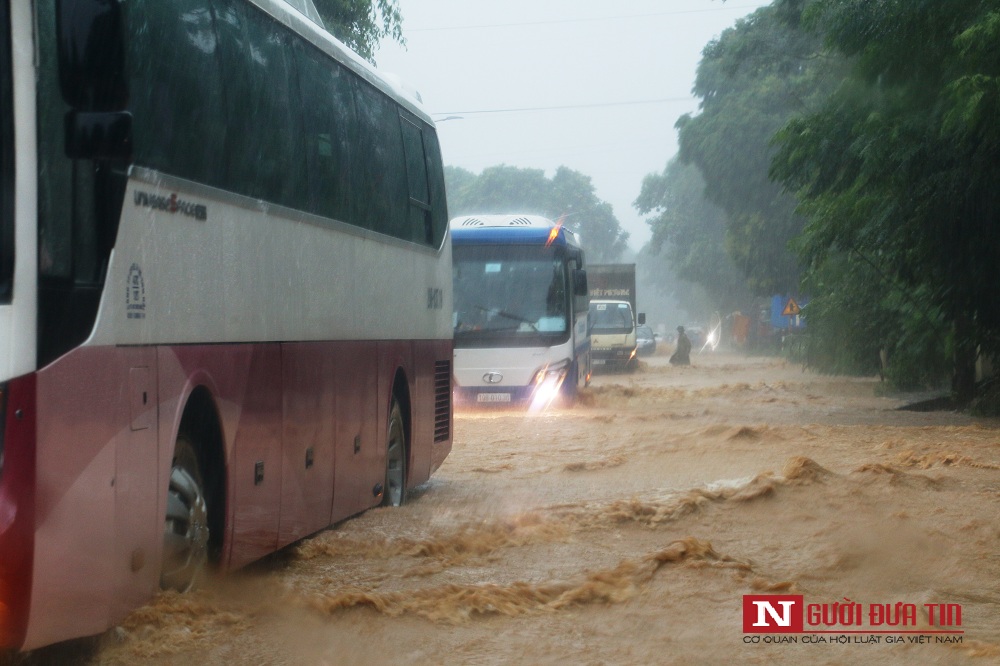 Tin nhanh - Mưa lớn khiến đường Hồ Chí Minh biến thành sông, ô tô rẽ sóng lướt ầm ầm (Hình 8).