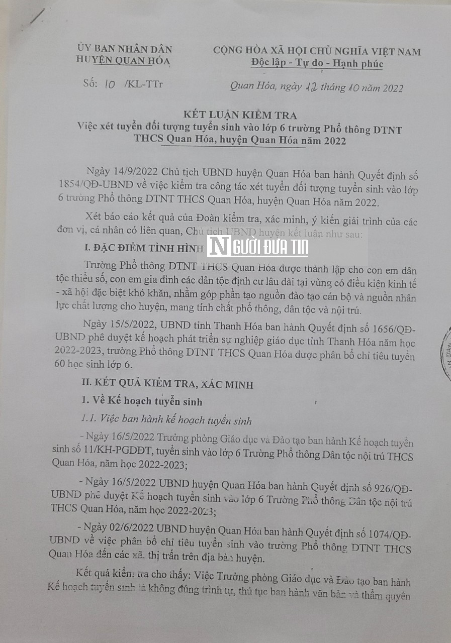 Giáo dục - Bố mẹ nhiều em vụ tuyển sai 43 học sinh vào trường nội trú là cán bộ