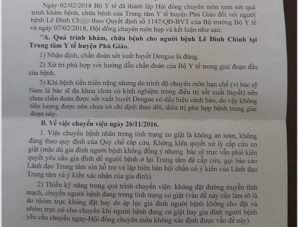 Vụ bé trai 13 tuổi tử vong sau khi điều trị tại trung tâm Y tế: Bác sĩ thiếu kinh nghiệm (Hình 2).