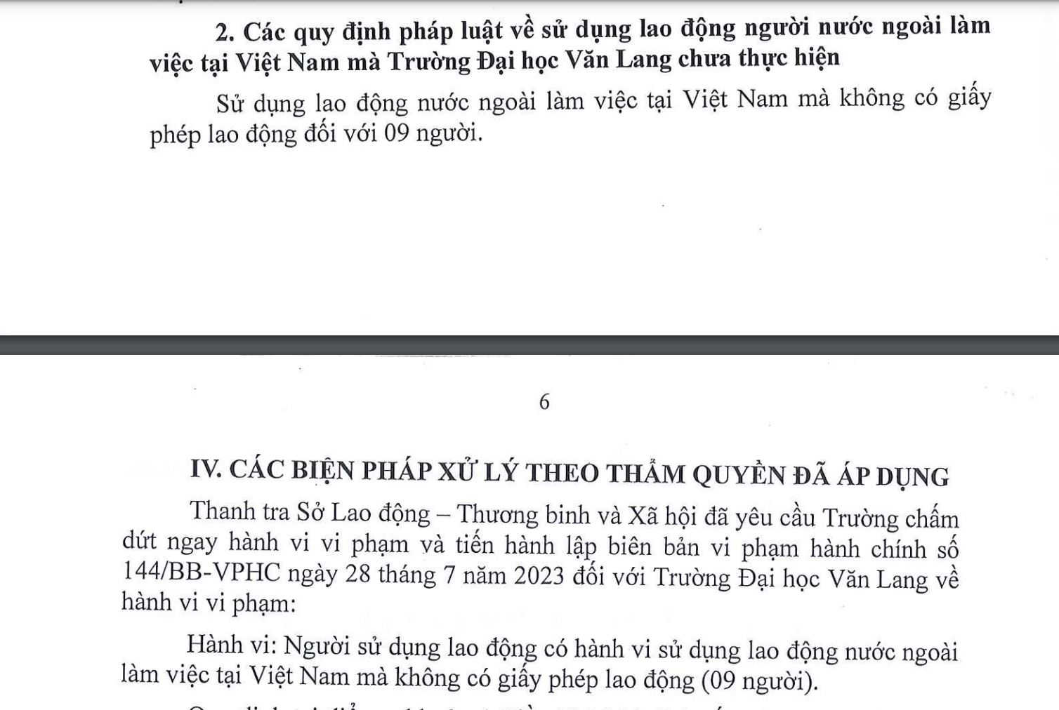 Giáo dục - ĐH Văn Lang sử dụng lao động là người nước ngoài trái luật