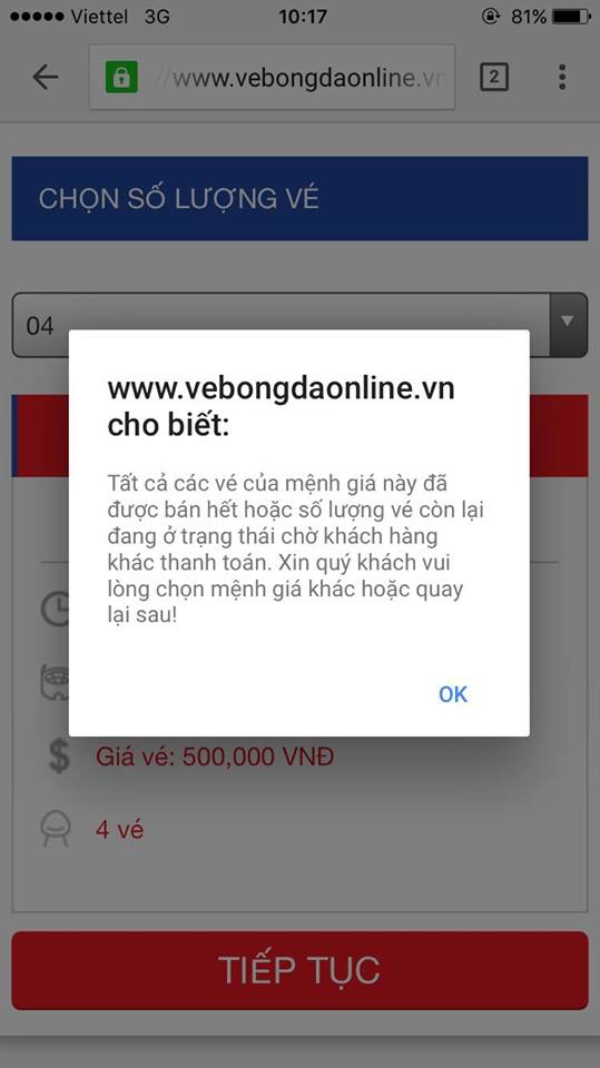 Thể thao - Mua vé online trận bán kết Việt Nam - Philippines: Hy vọng vụt tắt sau 15 phút (Hình 6).