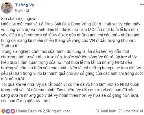 Giải trí - Bị ném đá vì “câu giờ kém duyên”, MC Quả bóng vàng 2018 nói gì? (Hình 4).