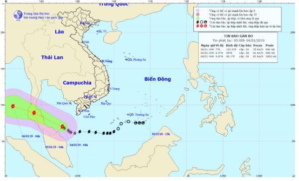 Tin nhanh - Cập nhật đường đi của bão số 1, cảnh báo lốc xoáy tại Nam Bộ