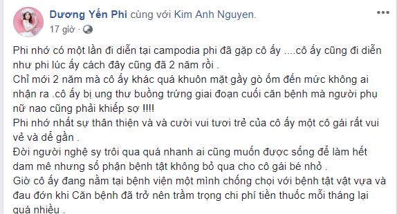 Ngôi sao - Sao Việt xót xa cho nữ người mẫu 9x mắc ung thư giai đoạn cuối (Hình 4).