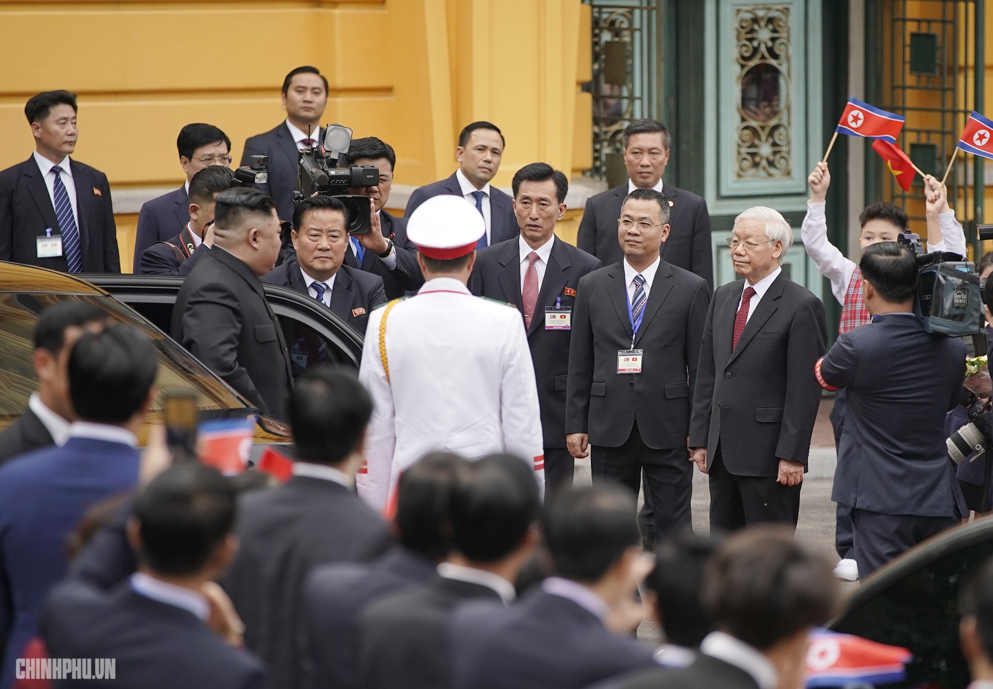 Chính trị - Tổng Bí thư, Chủ tịch nước Nguyễn Phú Trọng đón, hội đàm với Chủ tịch Kim Jong-un
