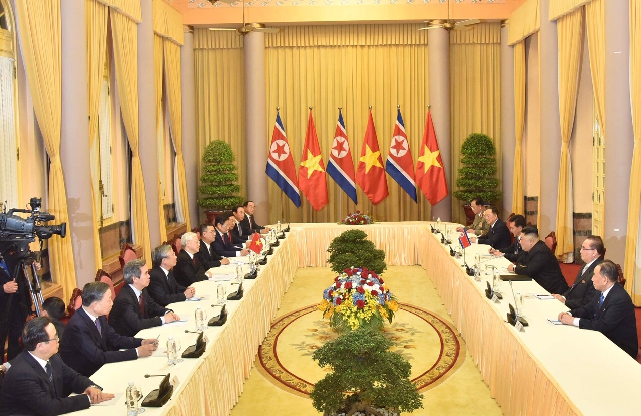 Chính trị - Tổng Bí thư, Chủ tịch nước Nguyễn Phú Trọng đón, hội đàm với Chủ tịch Kim Jong-un (Hình 8).