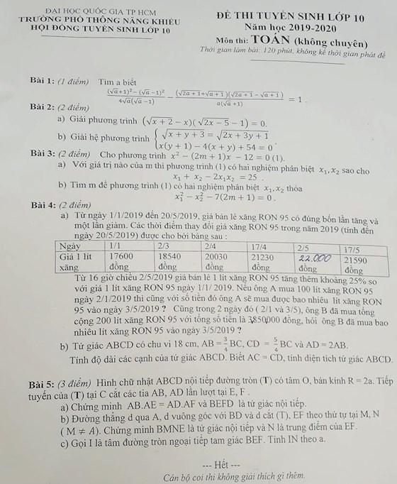 Giáo dục - Kỳ thi tuyển sinh lớp 10: Giá xăng tăng vào đề thi trường Năng khiếu, thí sinh 'dễ thở' (Hình 2).