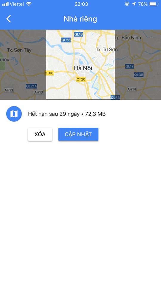 Thủ thuật - Tiện ích - Cách sử dụng Google Maps khi không có mạng Internet (Hình 7).