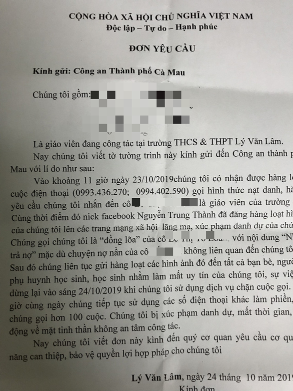 Tin nhanh - Chủ tịch UBND tỉnh Cà Mau chỉ đạo làm rõ vụ nữ giáo viên vay tiền, cả trường bị 'khủng bố' đòi nợ (Hình 3).