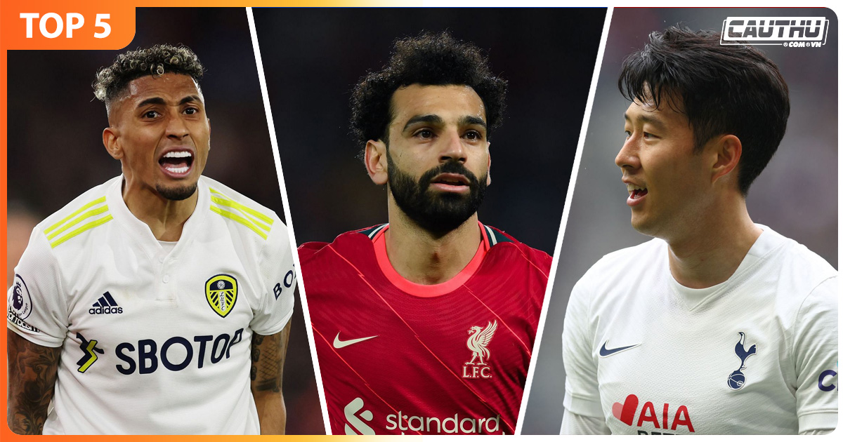B&oacute;ng đ&aacute; Anh - 5 cầu thủ ghi b&agrave;n bằng ch&acirc;n tr&aacute;i nhiều nhất Premier League m&ugrave;a n&agrave;y