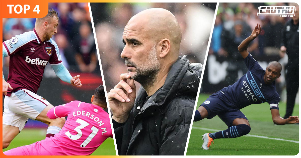 Bóng đá Anh - 4 sai lầm của Pep ở trận Man City hòa West Ham