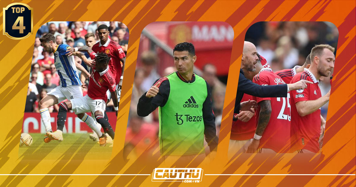 B&oacute;ng đ&aacute; Anh - Top 4 sai lầm của Ten Hag ở trận MU thua Brighton