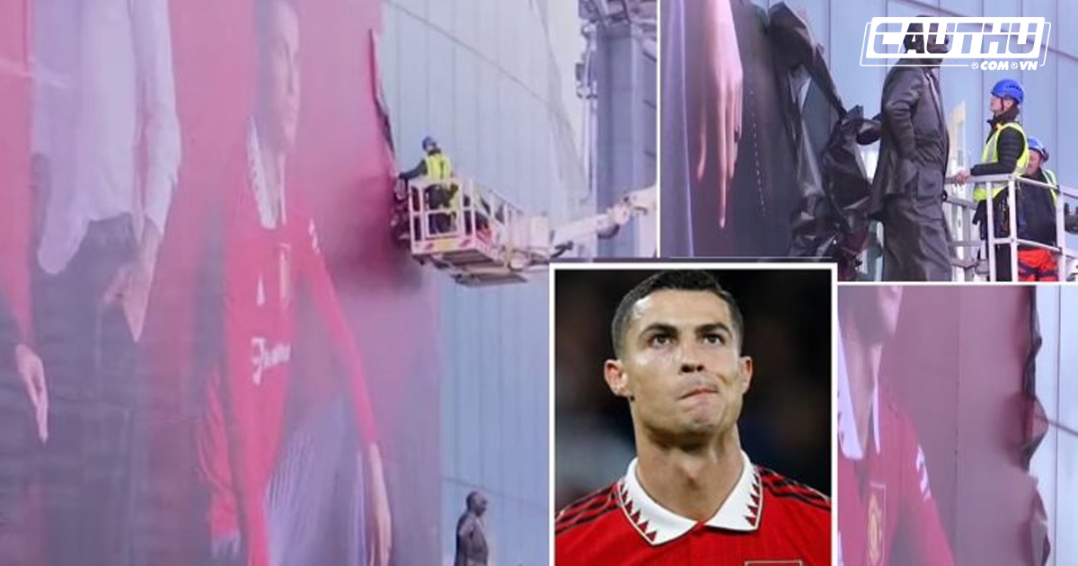 Bóng đá Anh - MU gỡ hình Ronaldo khỏi sân Old Trafford không phải vì mâu thuẫn?