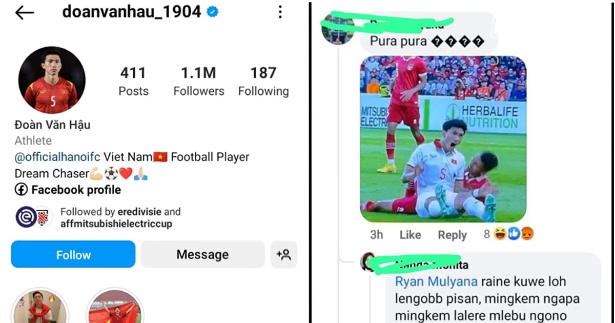 Giải khác - CĐV Indonesia 'săn lùng' Đoàn Văn Hậu trên MXH