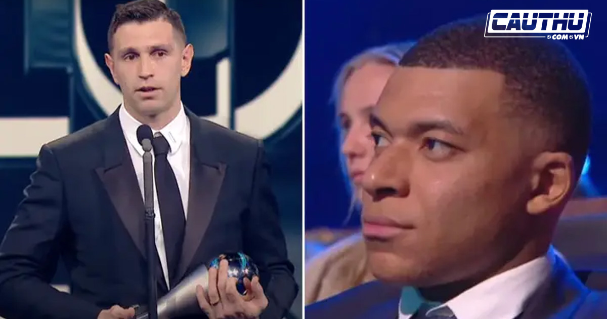 Giải khác - Mbappe khó chịu khi Emi Martinez lên nhận giải