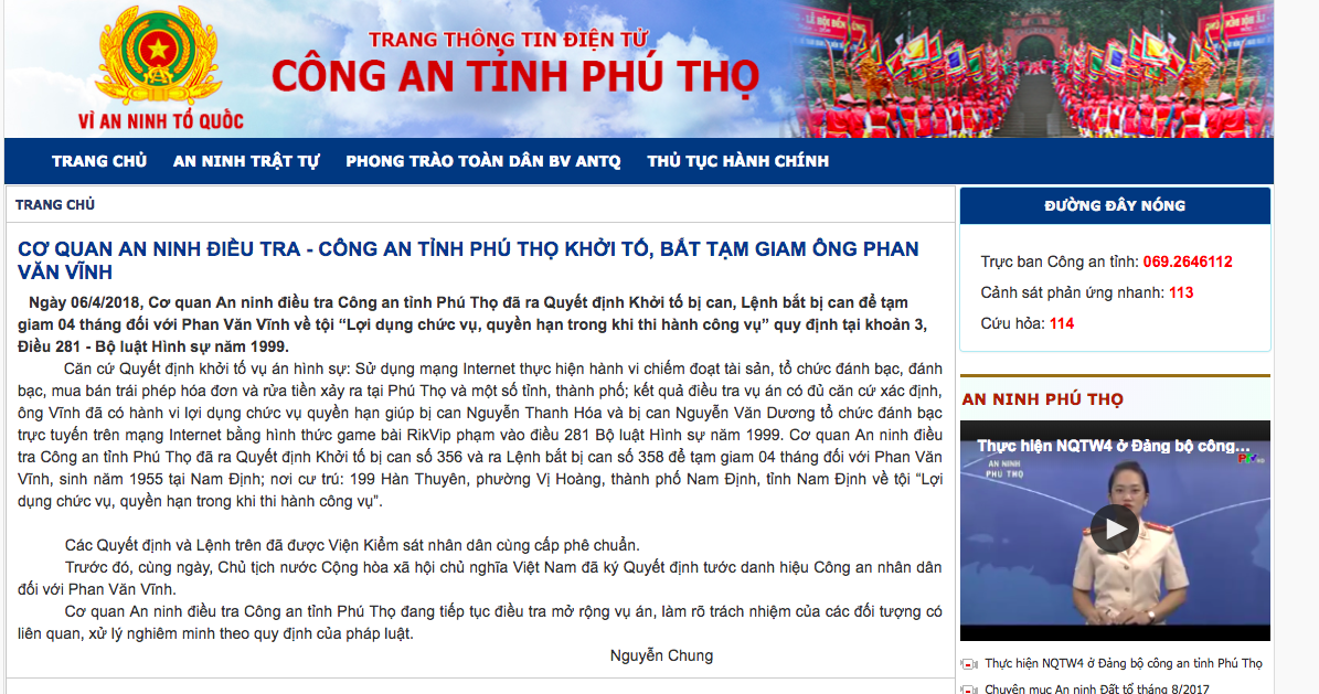 Công an Phú Thọ chính thức lên tiếng vụ bắt ông Phan Văn Vĩnh (Hình 2).