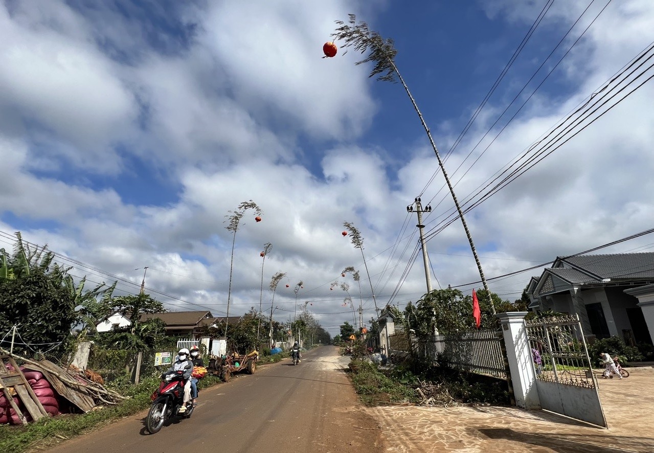 Văn hoá - Rộn ràng không khí dựng cây nêu đón Tết trên quê hương mới