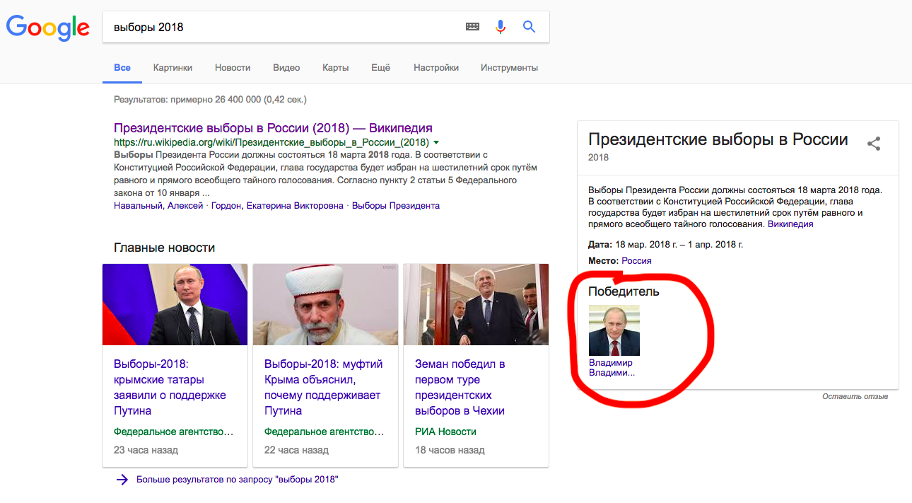 Tiêu điểm -  Đằng sau việc Google, Wikipedia 'vô tình' tiết lộ ông Putin thắng cử Tổng thống Nga 2018