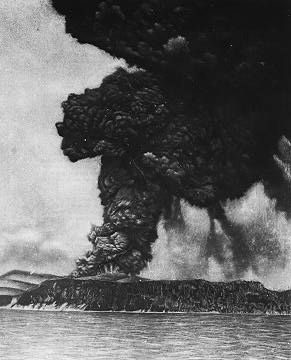 Hồ sơ - Thảm họa n&uacute;i lửa Krakatoa năm 1883: Tr&aacute;i đất giảm 1 độ C, tro bụi d&agrave;i 27km che phủ bầu trời (H&igrave;nh 2).