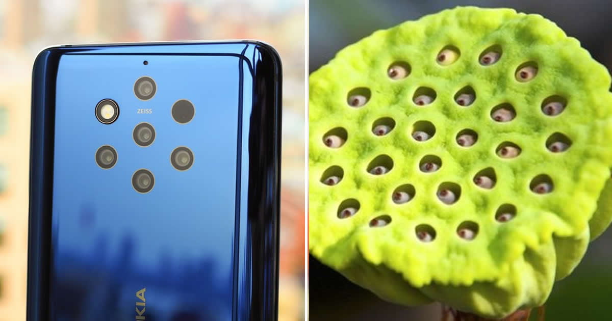 Sản phẩm - Cụm camera của Nokia 9 PureView khiến người mắc hội chứng sợ lỗ cảm thấy khiếp sợ