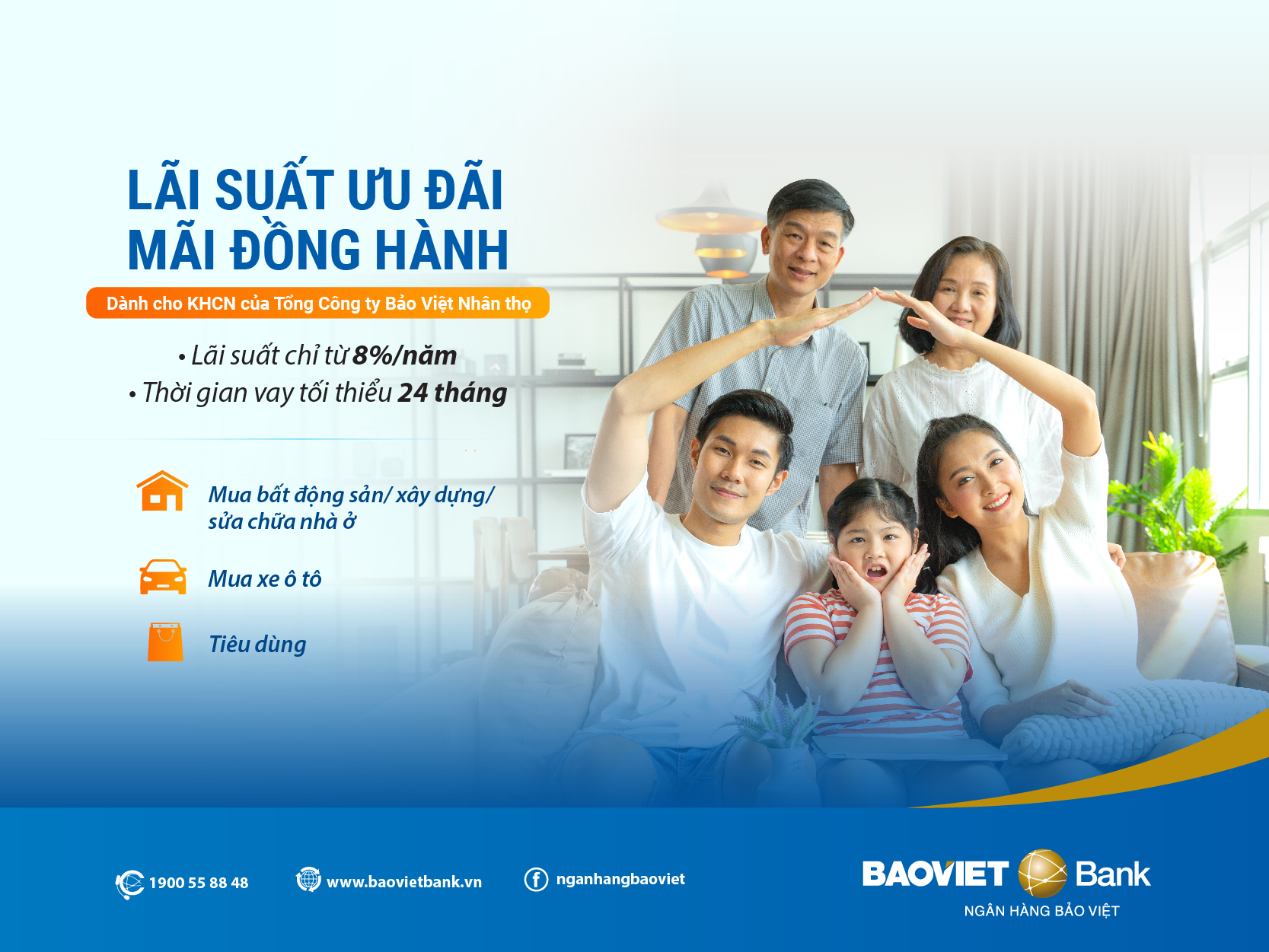 Tài chính - Ngân hàng - BAOVIET Bank cho vay cá nhân lãi suất ưu đãi chỉ từ 8%/năm