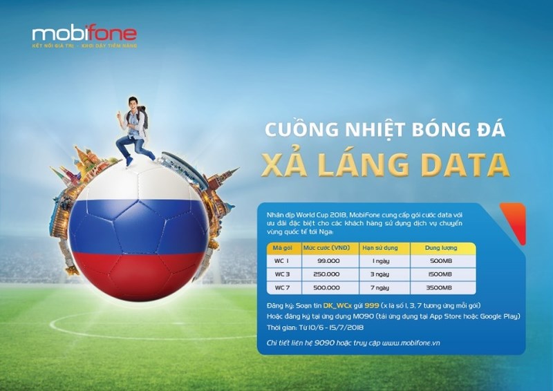 Vivu tới Nga, thả ga data, vui cùng World Cup 2018