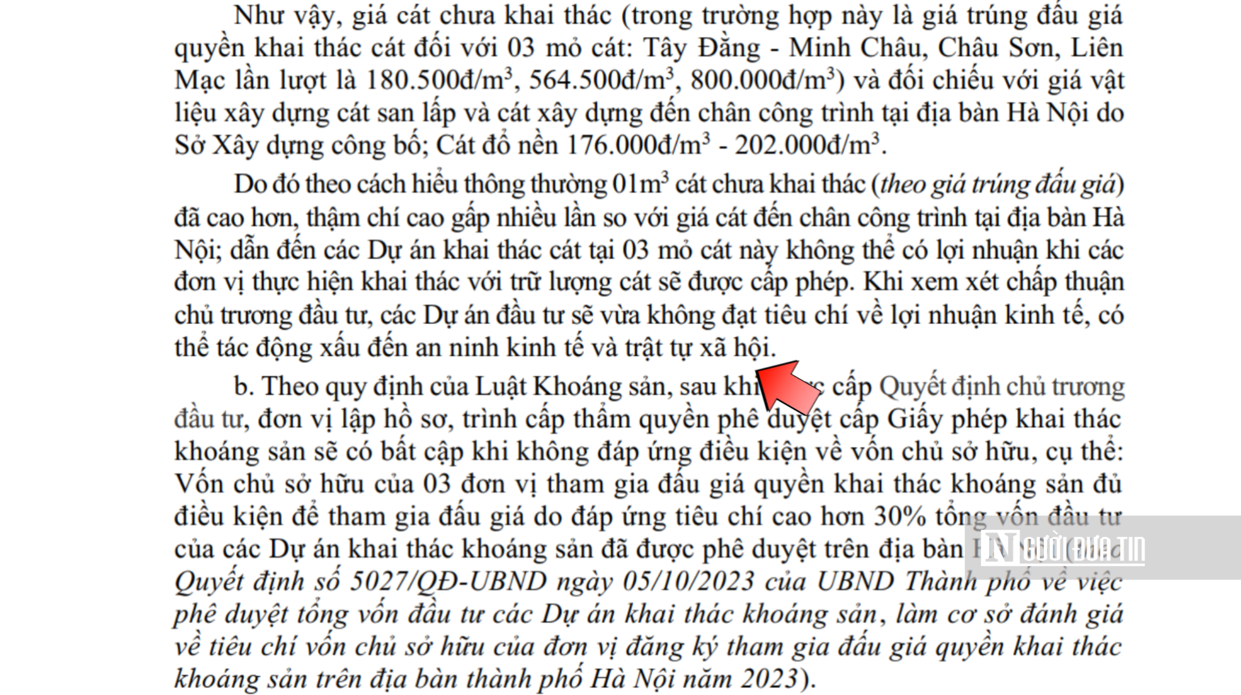 Môi trường - Đấu giá cát tại Hà Nội: Giá  tăng nhiều lần khi đến chân công trình