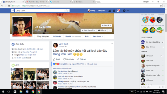 Thể thao - Vụ Sỹ Mạnh đ&aacute;nh Văn L&acirc;m: Hải Ph&ograve;ng xử l&yacute; xong sẽ đến VFF (H&igrave;nh 2).