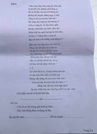 Giáo dục - Đề thi vào lớp 10 môn Ngữ văn năm 2019 trường THPT chuyên đại học Sư phạm Hà Nội (Hình 3).