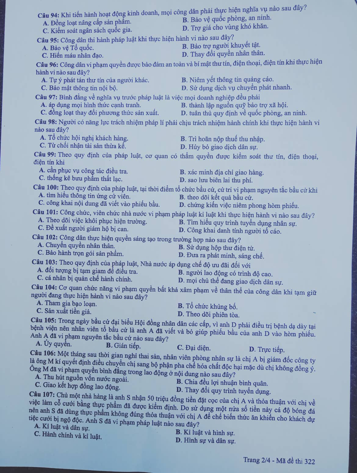 Giáo dục - Dịch tả lợn châu Phi, 'cát tặc' và mỹ phẩm giả vào đề thi Giáo dục công dân THPT Quốc gia 2019 (Hình 3).