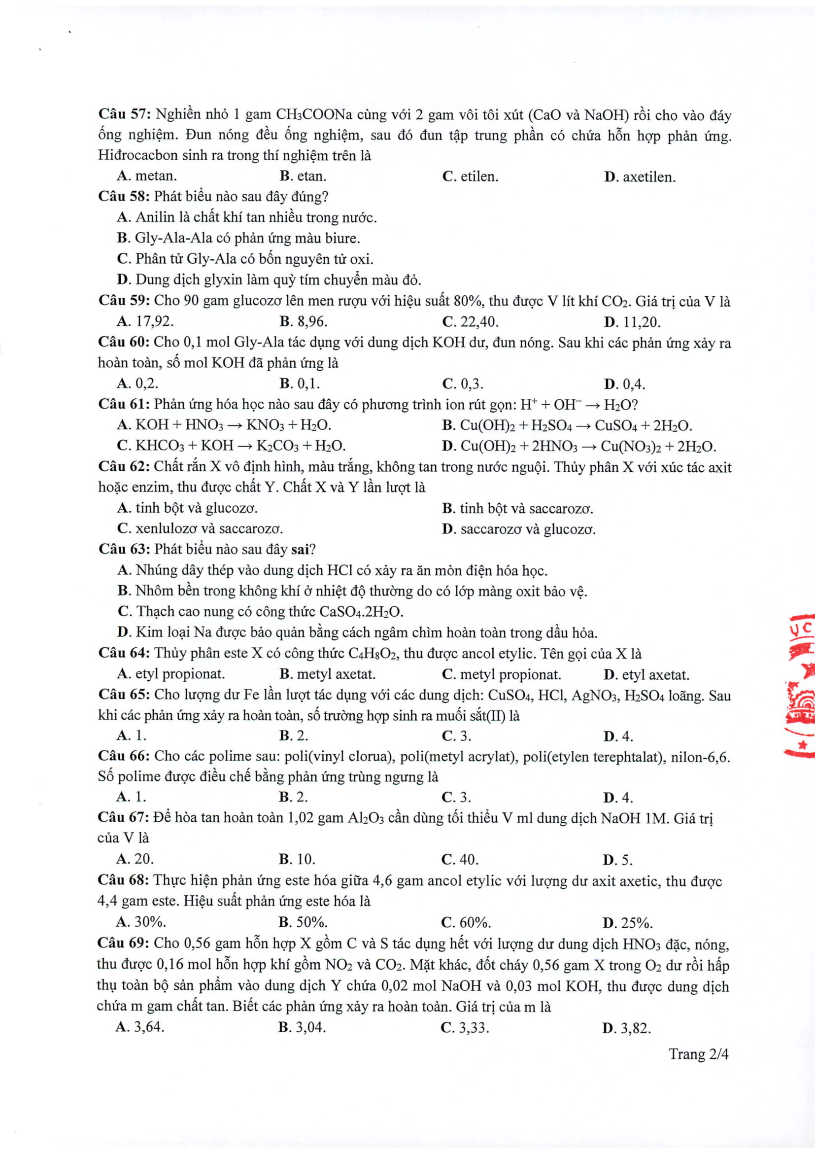 Giáo dục - Tổng hợp đề thi minh họa kỳ thi THPT Quốc gia 2020 (Hình 12).