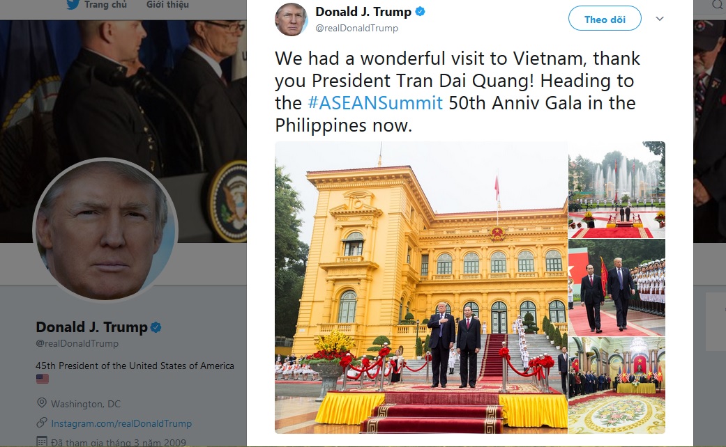 Tiêu điểm - TT Trump viết tweet cảm ơn Chủ tịch nước Trần Đại Quang