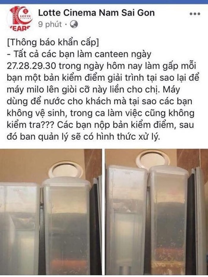 Sau thông tin máy pha sữa có giòi, Lotte Cinema bị phạt vì không đảm bảo vệ sinh thực phẩm (Hình 2).