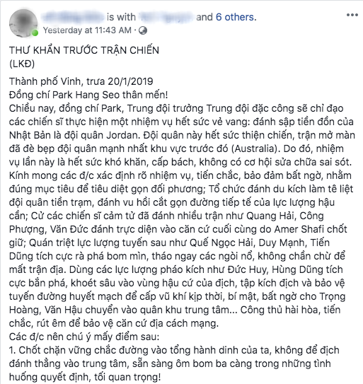 Cộng đồng mạng - Tác giả 'thư khẩn' gửi ông Park Hang-seo gây sốt mạng xã hội là ai? 