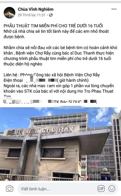 Hồ sơ điều tra - Truy tìm kẻ giả mạo bệnh viện, nhà chùa để kêu gọi tài trợ mổ tim