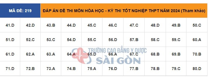 Giáo dục - Đề thi, đáp án môn Hóa học kỳ thi tốt nghiệp THPT 2024 mã đề 219