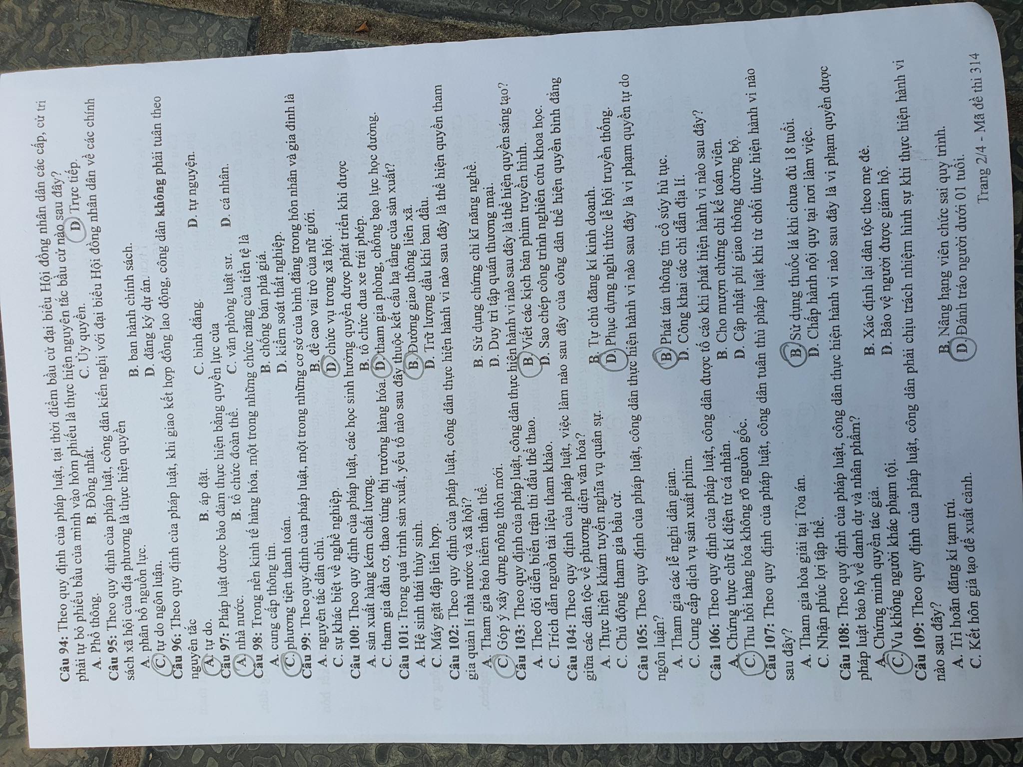 Giáo dục - Đáp án, đề thi môn GDCD mã đề 314 thi THPT 2024 chuẩn nhất, chính xác (Hình 2).