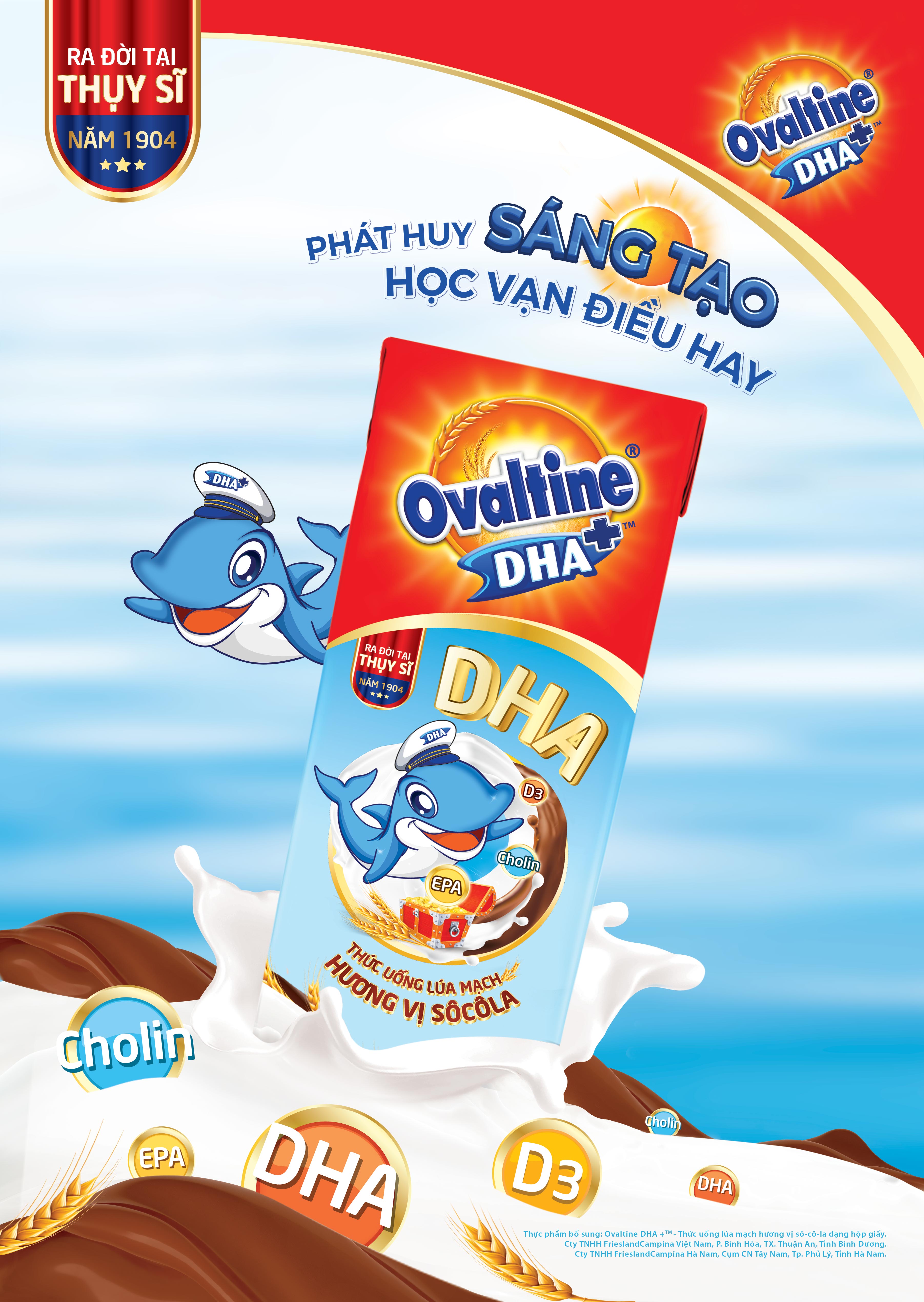 Truyền thông - Ovaltine lần đầu tiên ra mắt sản phẩm ca cao lúa mạch có chứa DHA (Hình 2).