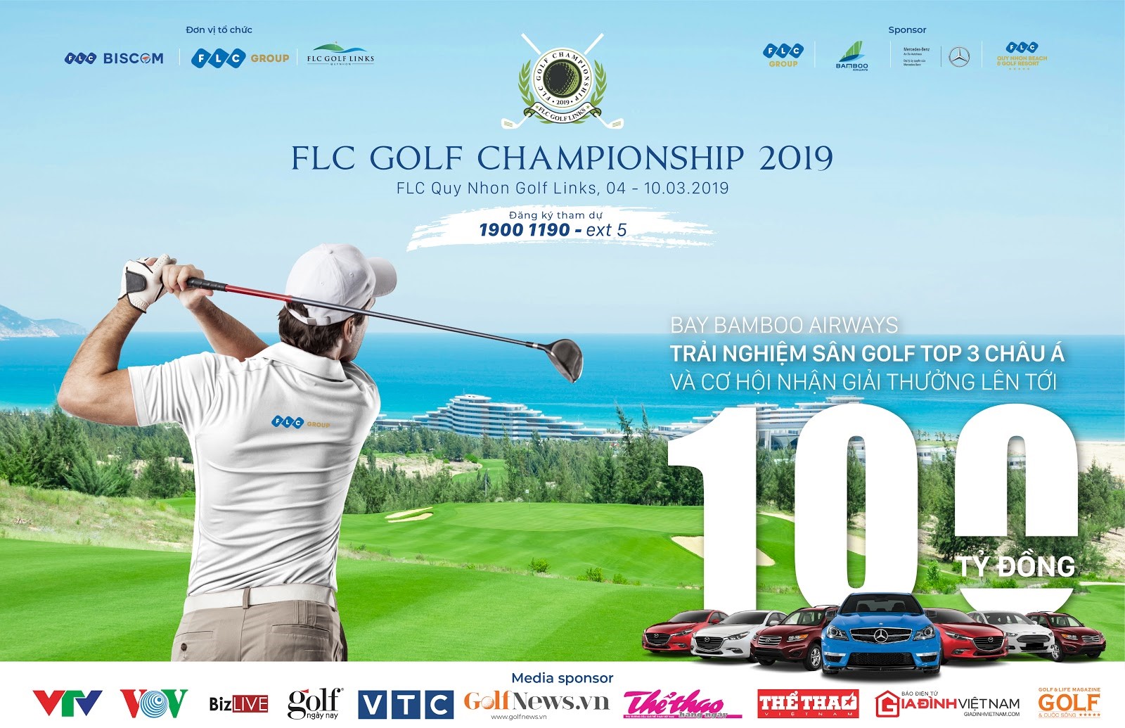 Tiêu dùng & Dư luận - Bay Bamboo Airways - Săn HIO 16 xe Mercedes tại FLC Golf Championship 2019