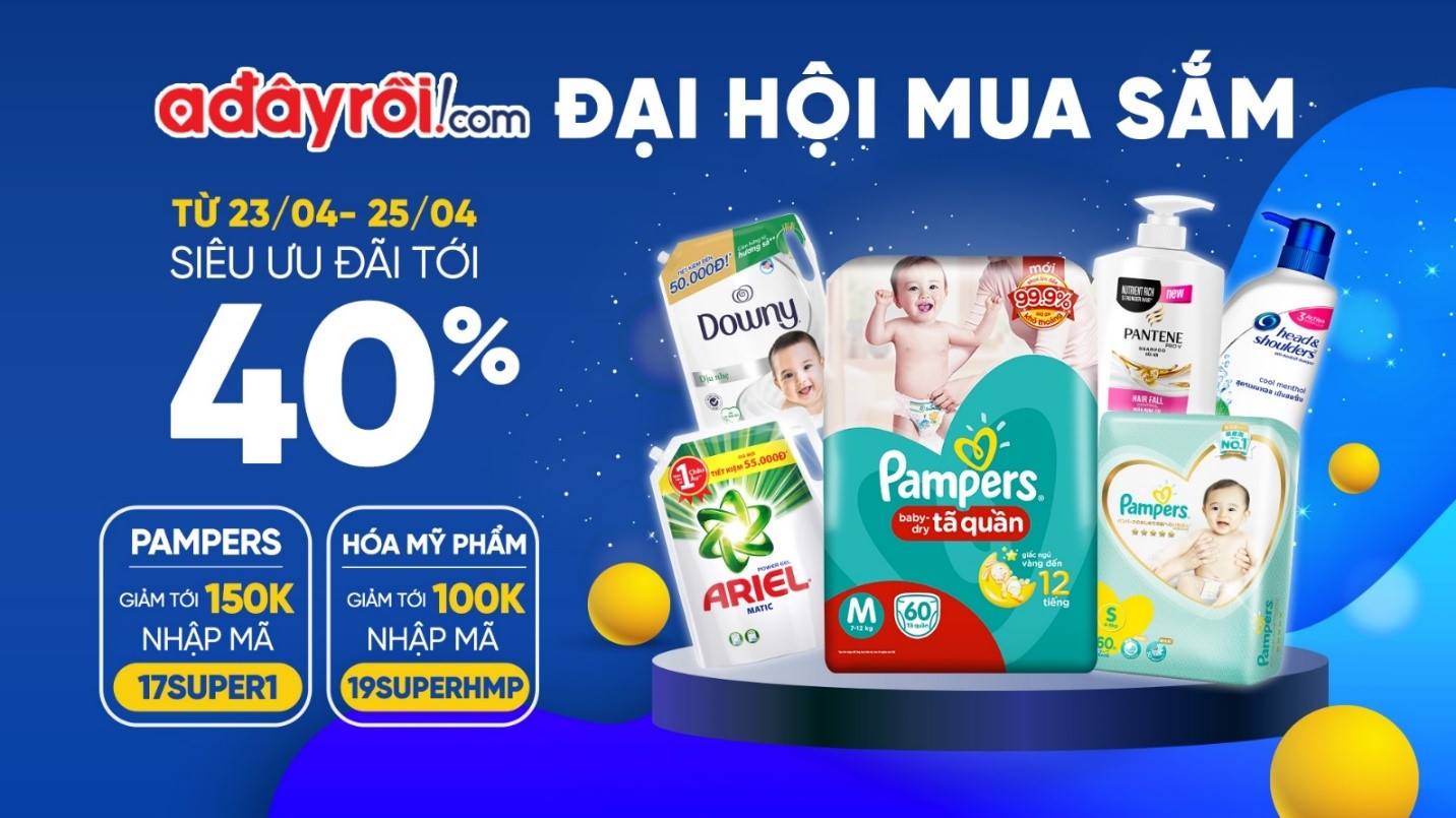 Tiêu dùng & Dư luận - Đại hội mua sắm P&G siêu “hot”, ưu đãi tới 40% trên Adayroi 