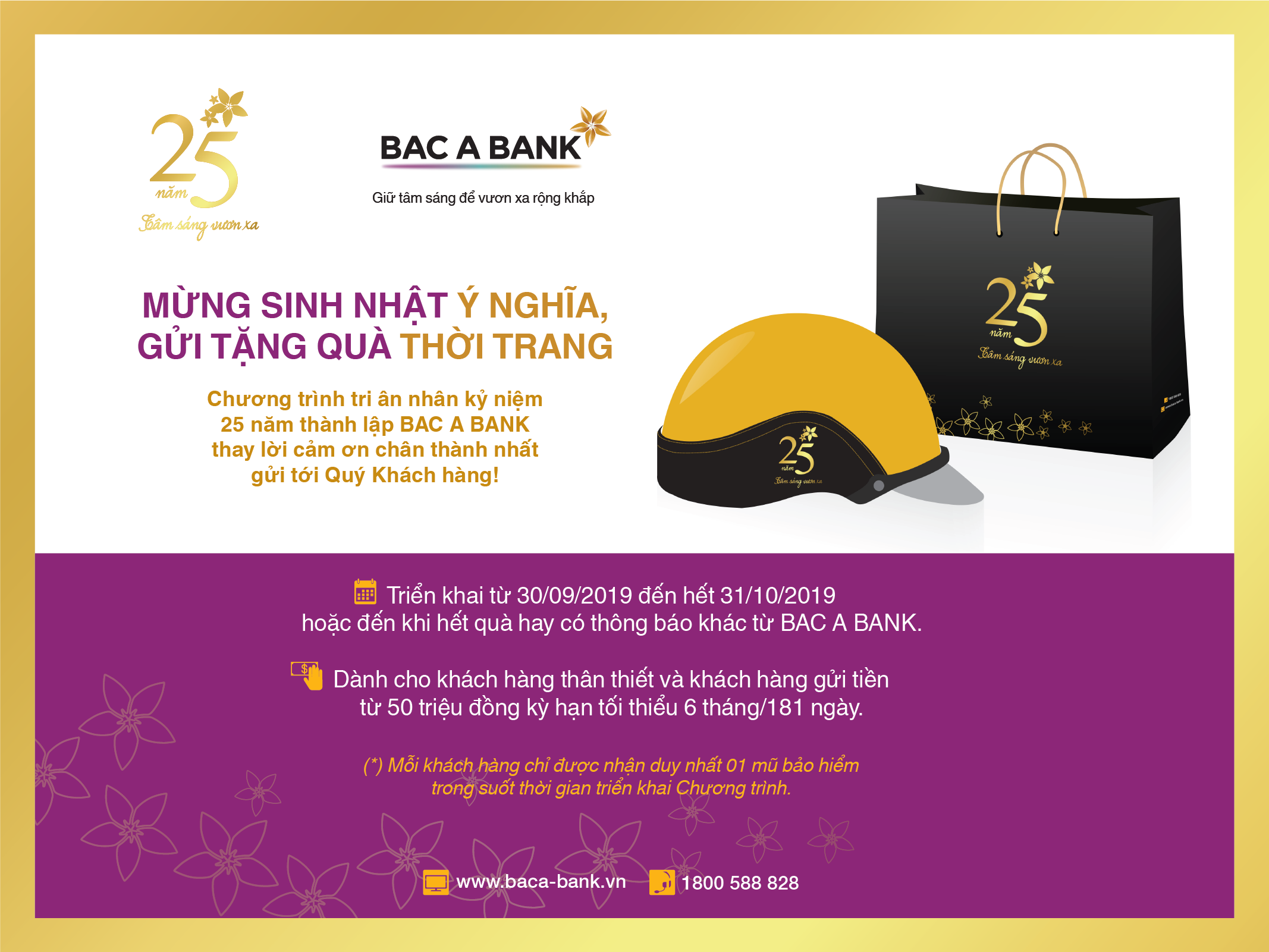 Truyền thông - Cùng BAC A BANK mừng sinh nhật ý nghĩa, gửi tặng quà thời trang
