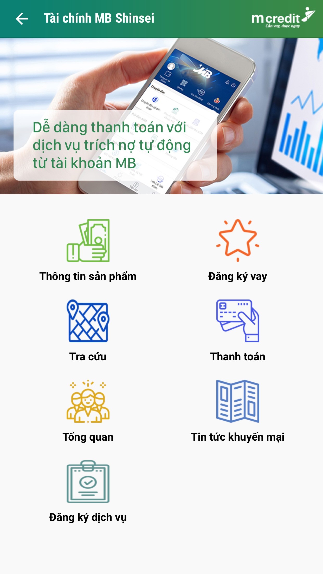 Tiêu dùng & Dư luận - Mcredit tăng tiện ích cho khách hàng trên App MB Bank (Hình 2).