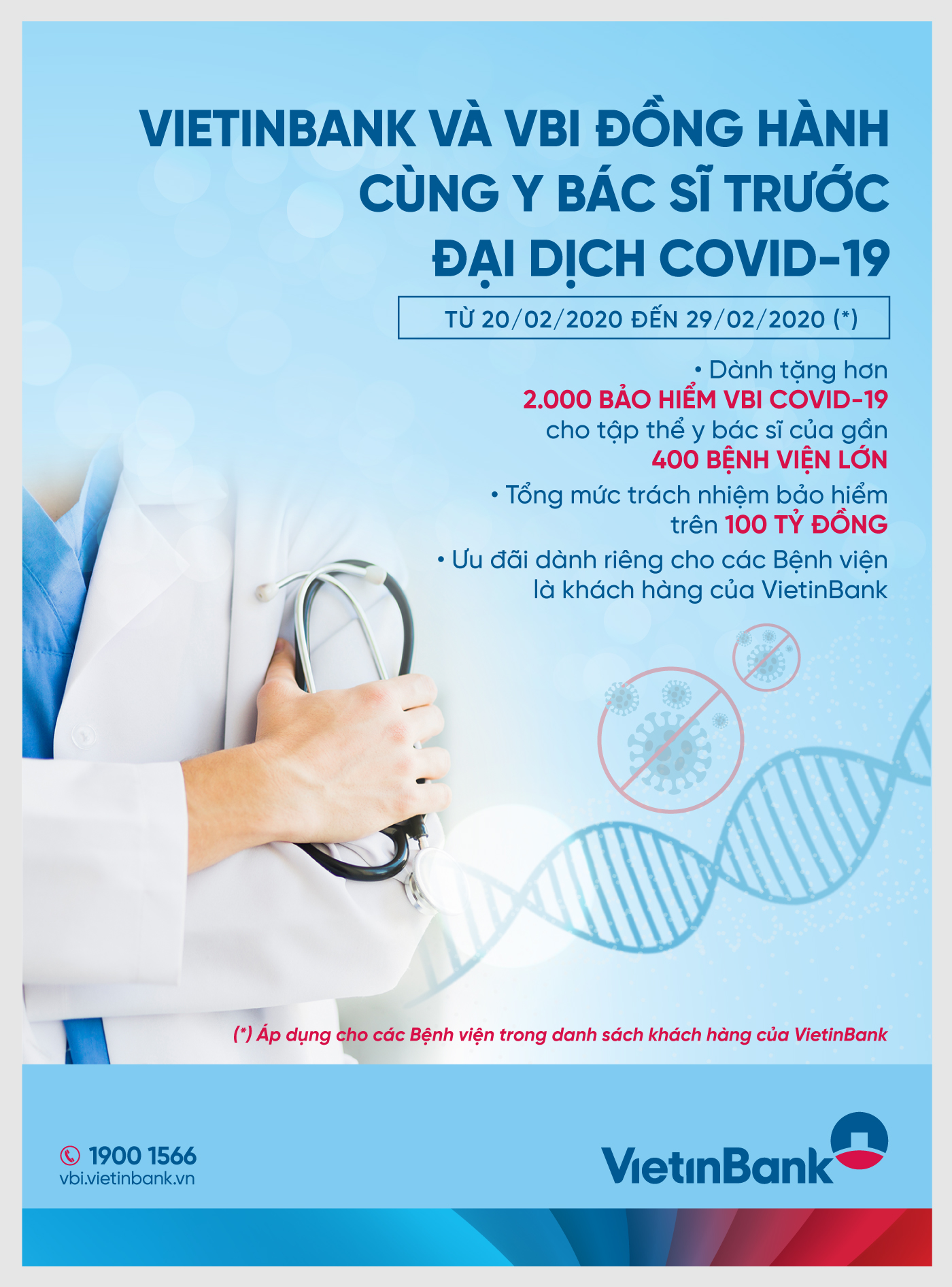 Tài chính - Ngân hàng - VietinBank và VBI đồng hành cùng các y, bác sỹ trước đại dịch COVID-19