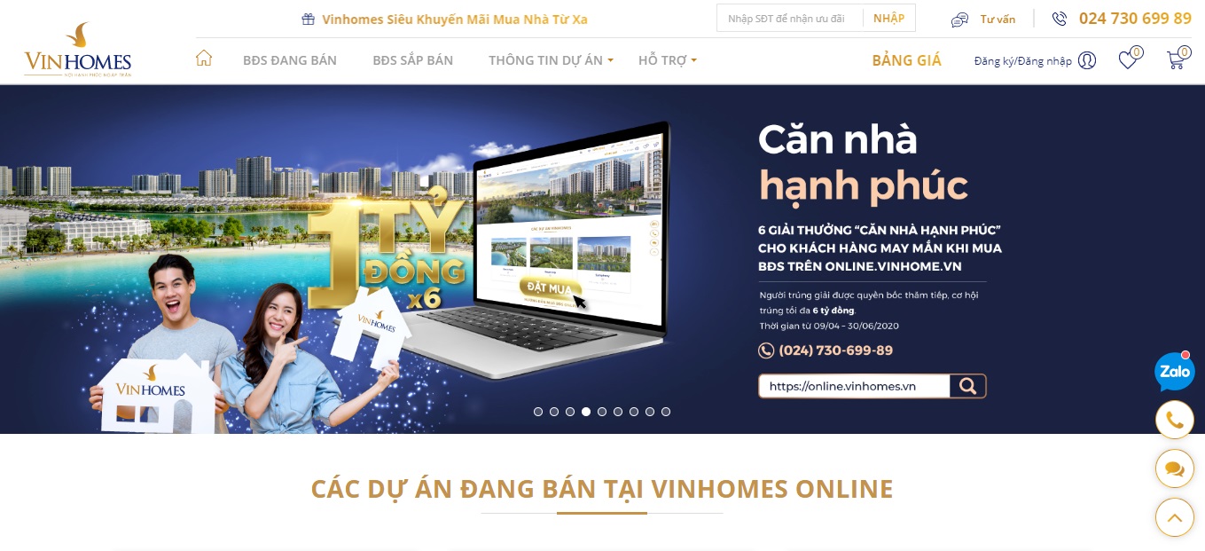 Tiêu dùng & Dư luận - Vinhomes ra mắt sàn giao dịch bất động sản trực tuyến 