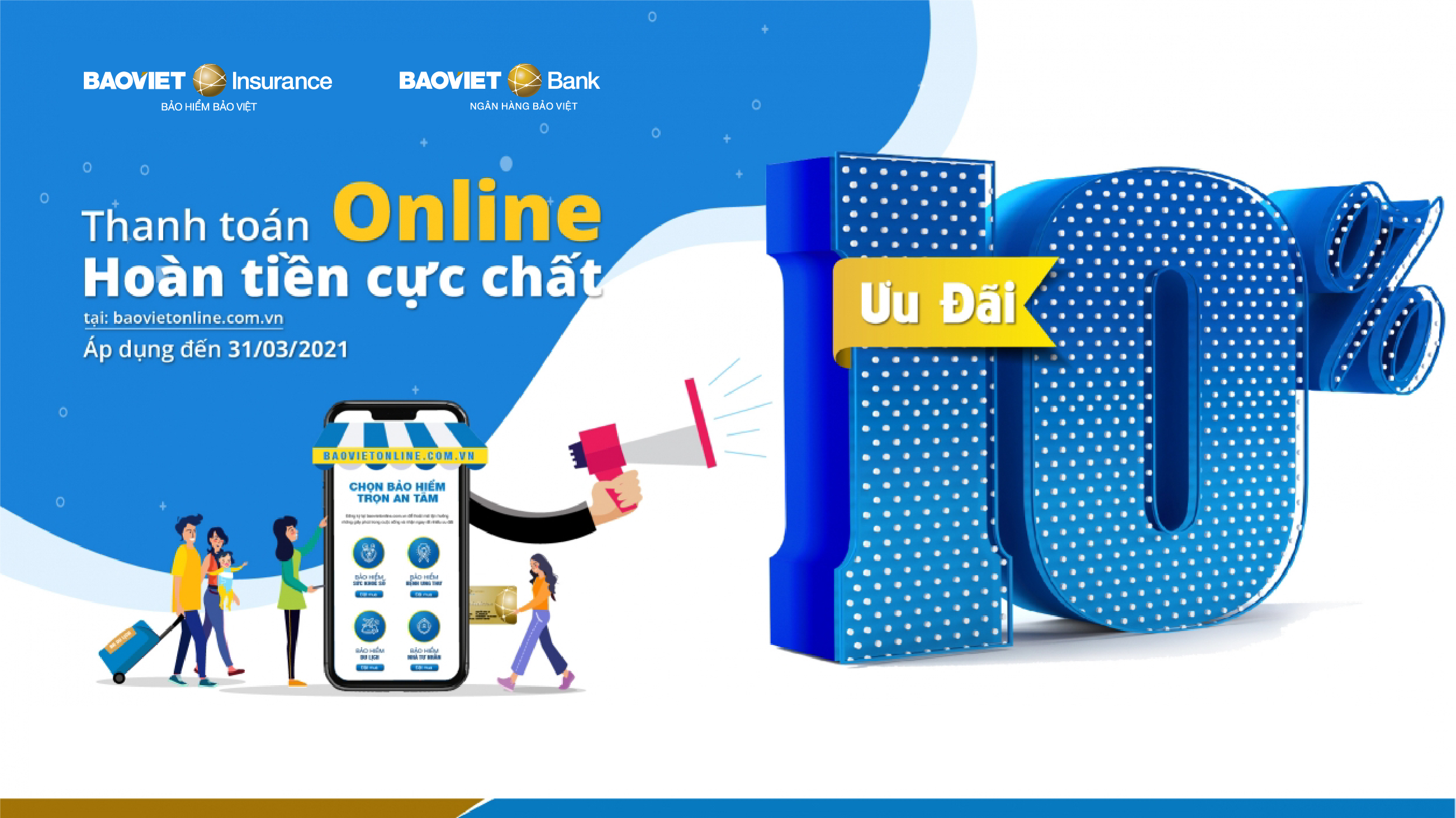 Tài chính - Ngân hàng - Ưu đãi 10% phí bảo hiểm khi thanh toán bằng thẻ BAOVIET Bank