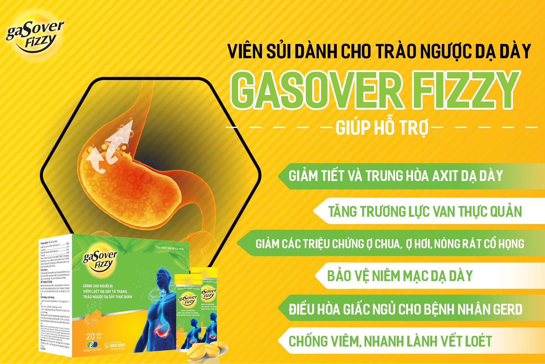 Cần biết - GasOver Fizzy - Giúp dân văn phòng hạ nhanh cơn trào ngược dạ dày (Hình 4).