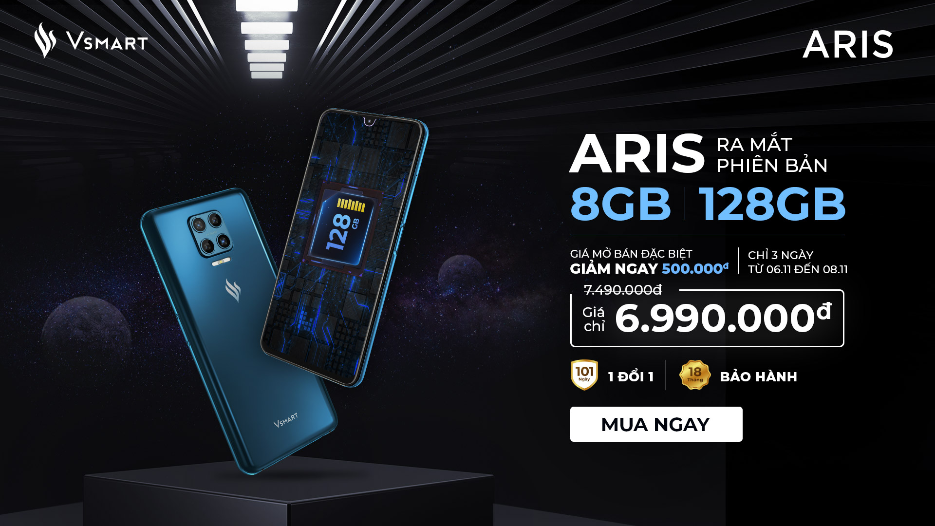 Cuộc sống số - Ra mắt Vsmart Aris nâng cấp cấu hình 8GB RAM/128GB giá không đổi