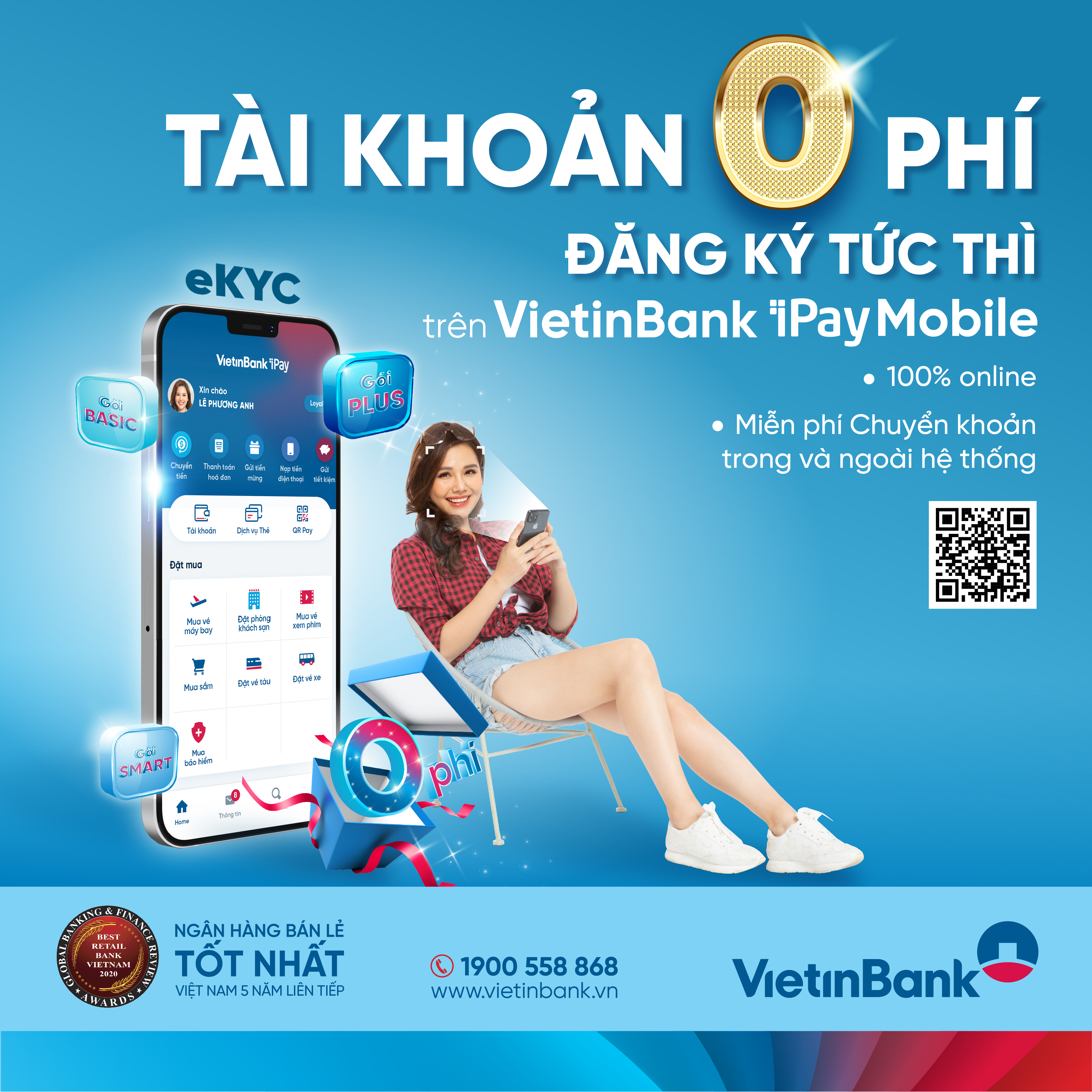 Tài chính - Ngân hàng - Tài khoản 0 phí - Đăng ký tức thì